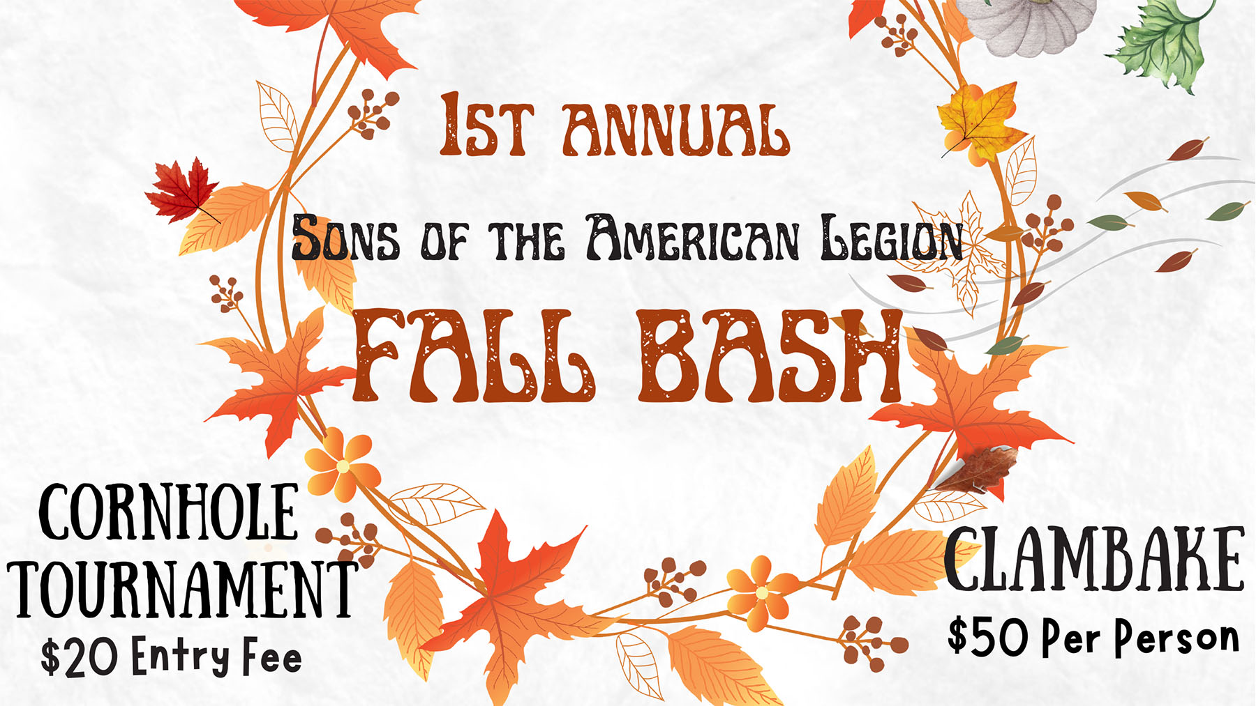 Portion of the American Legion's Fall Bash Flyer