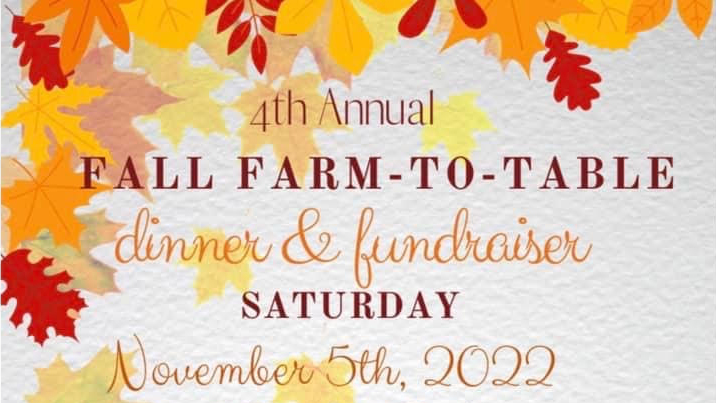 Top portion of the Fall Farm-to-Table Dinner Flyer