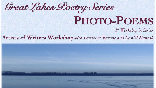 Top portion of the 2023 Great Lakes Poetry Series flyer for April 22, 2023