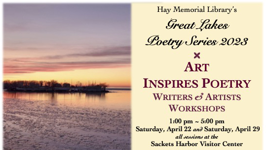 Top portion of the Great Lakes Poetry Series flyer for April 29, 2023
