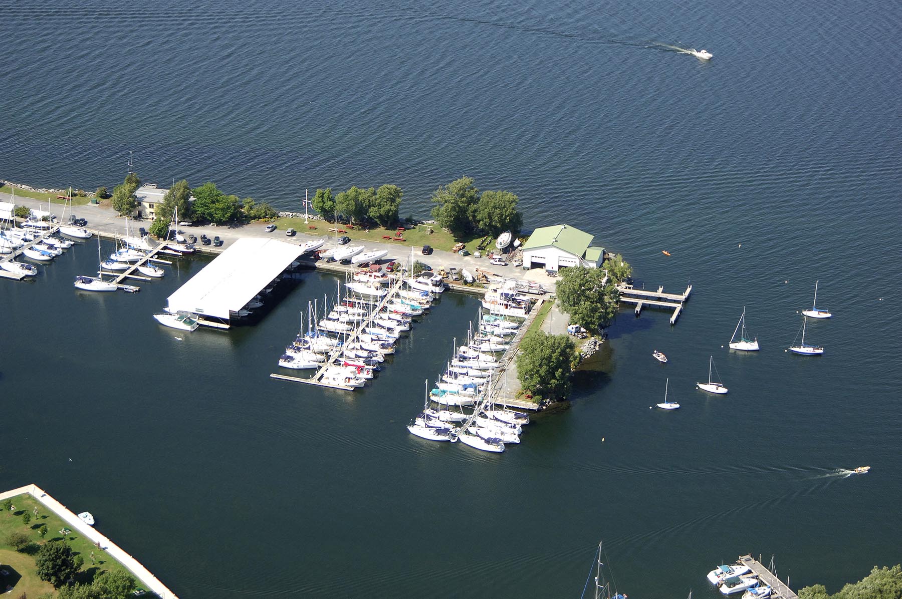Aerial view of Navy Point Marine